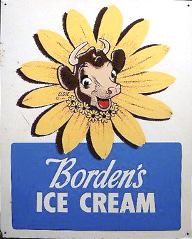 Tin sign Elsie Borden Ice Cream